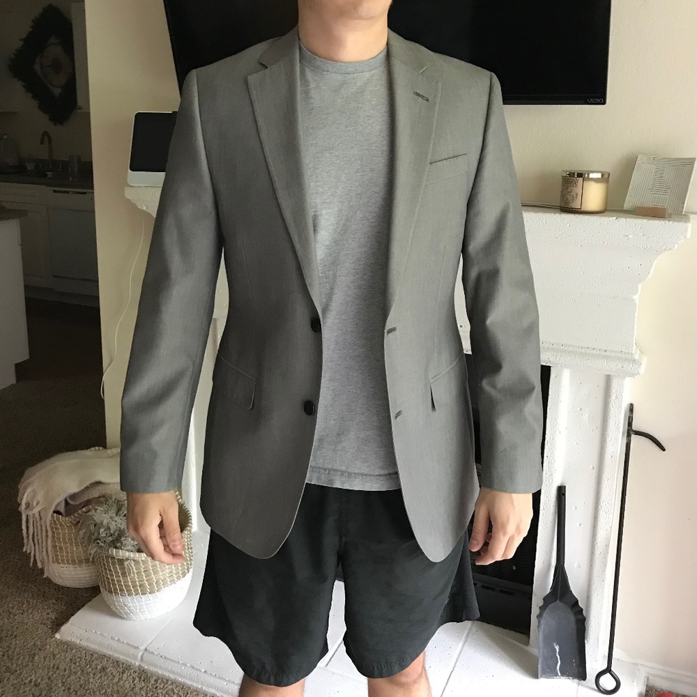 jf j.ferrar Slim Fit Grey Suit Jacket